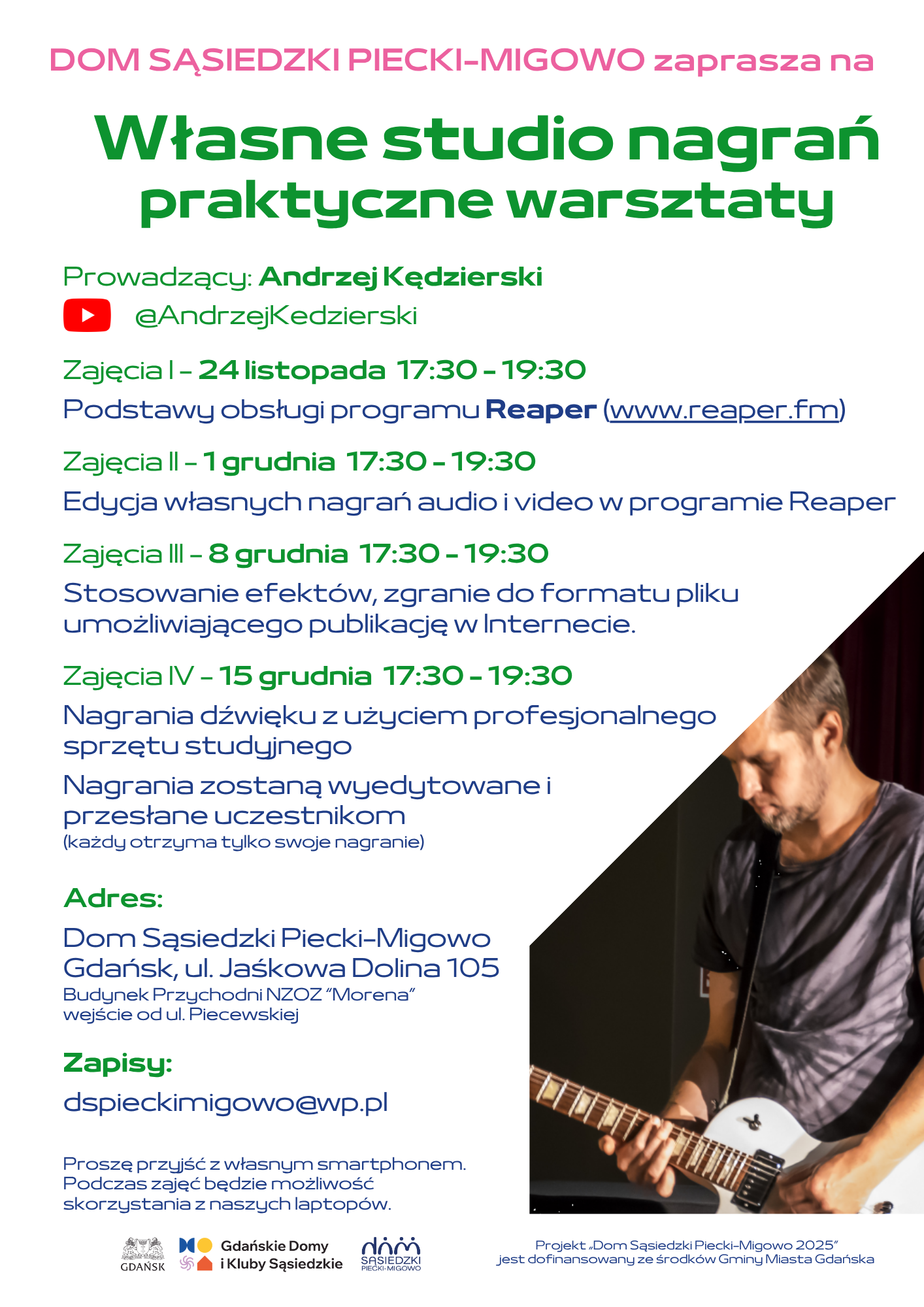 Własne studio nagrań – praktyczne warsztaty