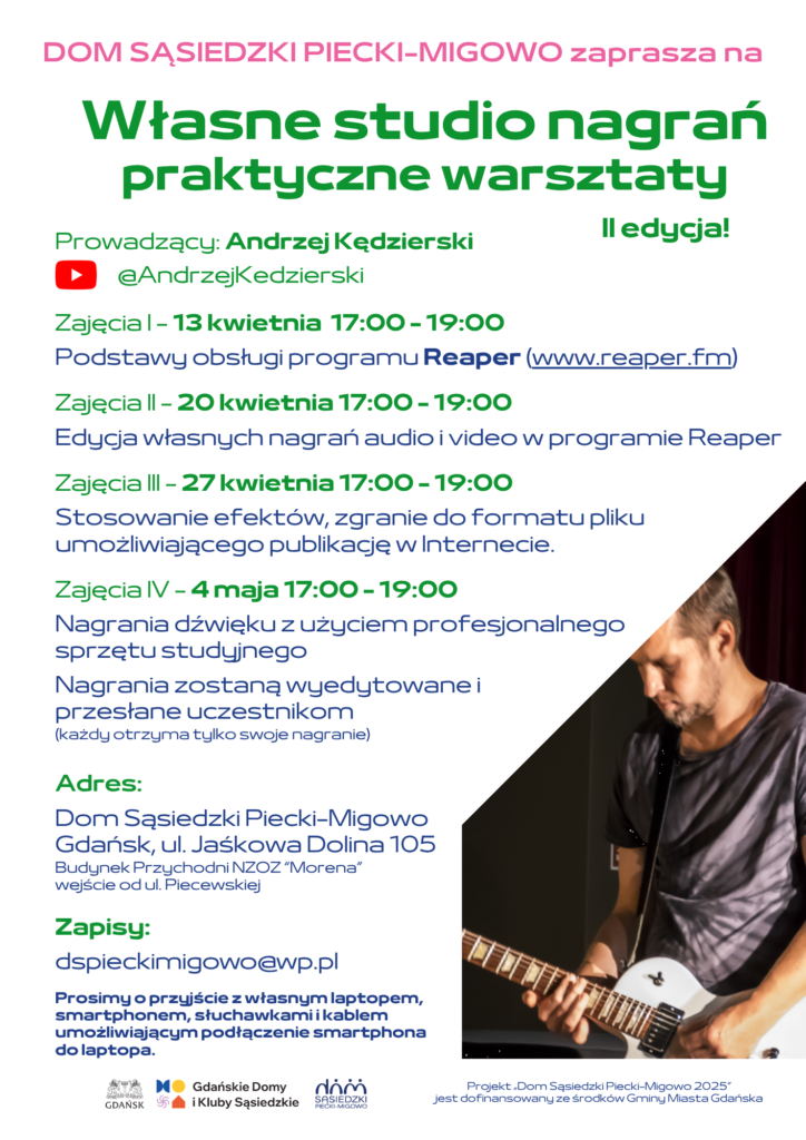 Własne studio nagrań - 2 edycja praktycznych warsztatów