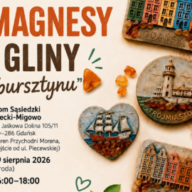Magnesy z gliny i bursztynu Magnesy z gliny i bursztynu