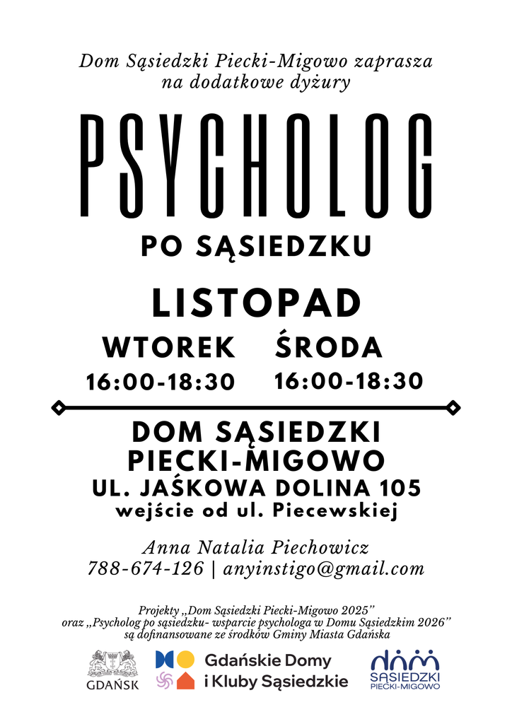 Psycholog po Sąsiedzku - plakat
